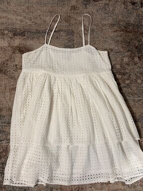 Urban Outfitters White Eyelet Mini Sundress